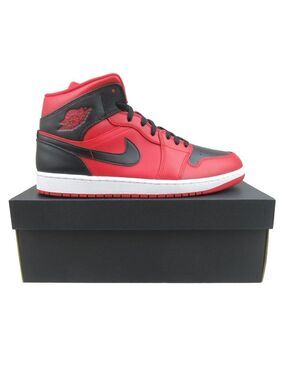 Air Jordan 1 Mid Gym Red Black Shoes Men's Size 12 NEW